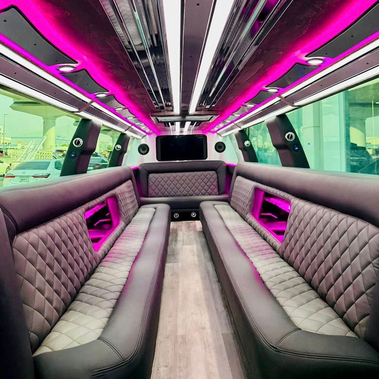 Rent White Suburban Limousine Service Dubai