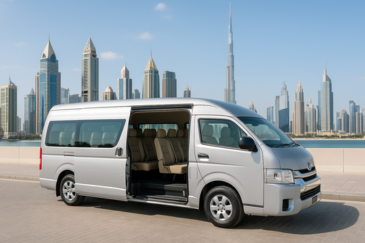 14 seater high roof van rental dubai 