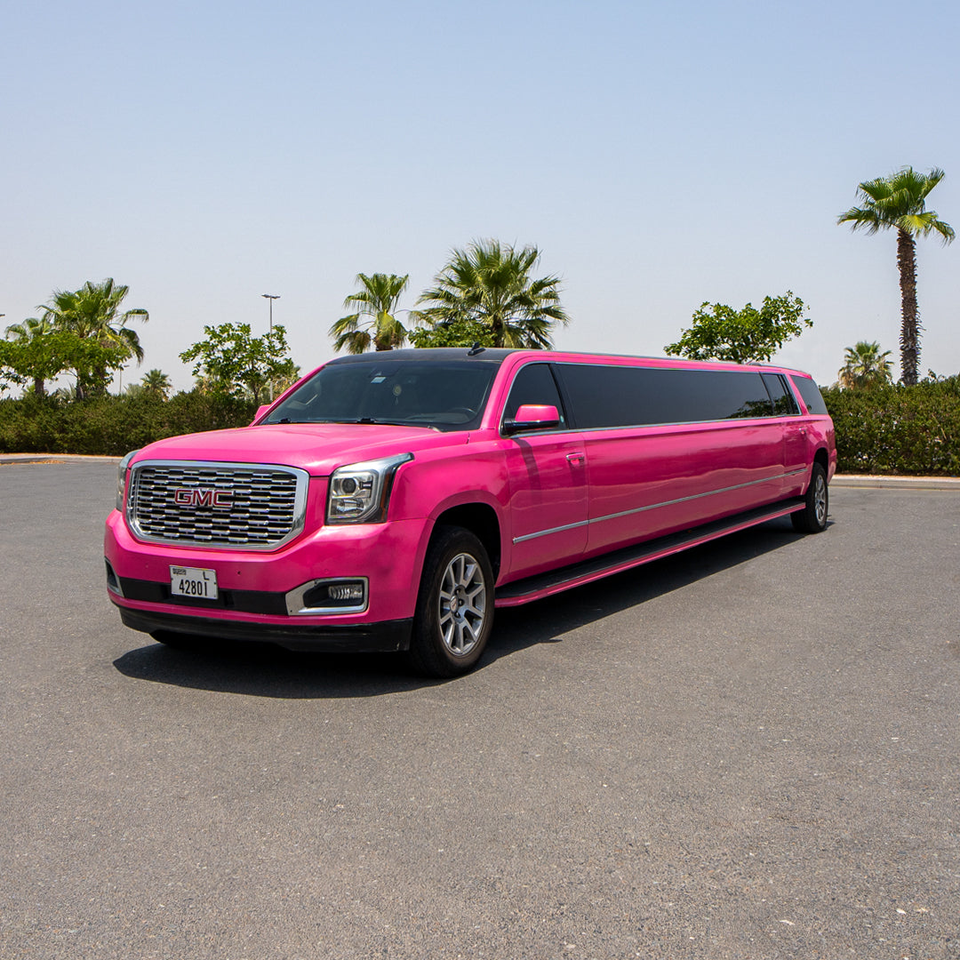 Pink Limo Ride Dubai