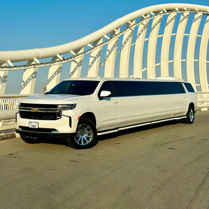 Rent White Suburban Limousine Dubai